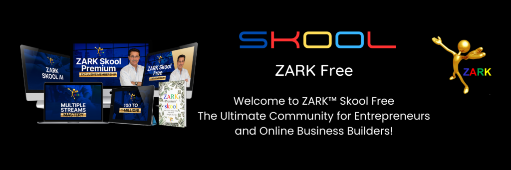 Join ZARKFree on Skool. Get the free book now!